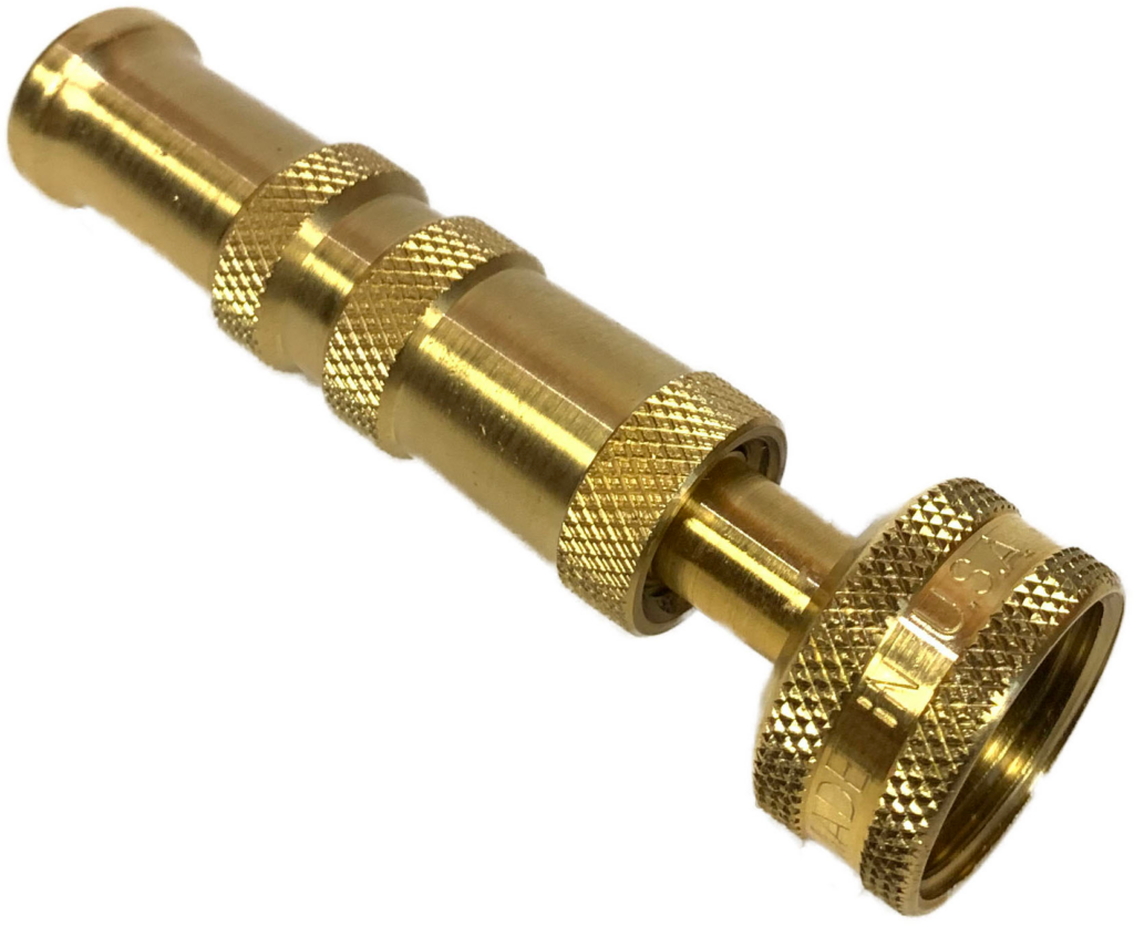 Brass Hose Nozzle made in the U.S.A. through precision machining